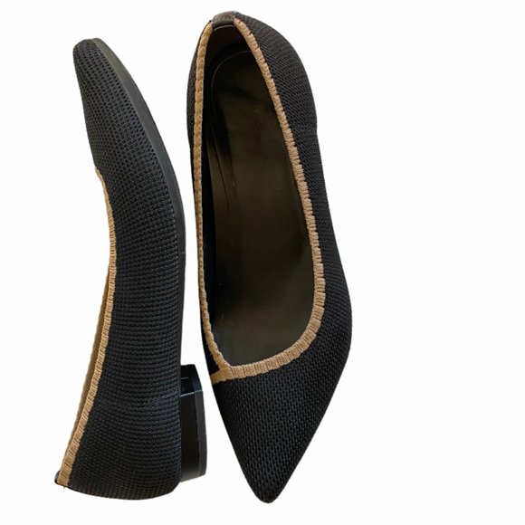Vionic Dahlia Black Knit Ballet Flat Slip On Shoes Sz 9 - Picture 1 of 10
